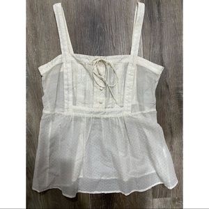 NWOT Joie Camisole Cream with gold dots Large